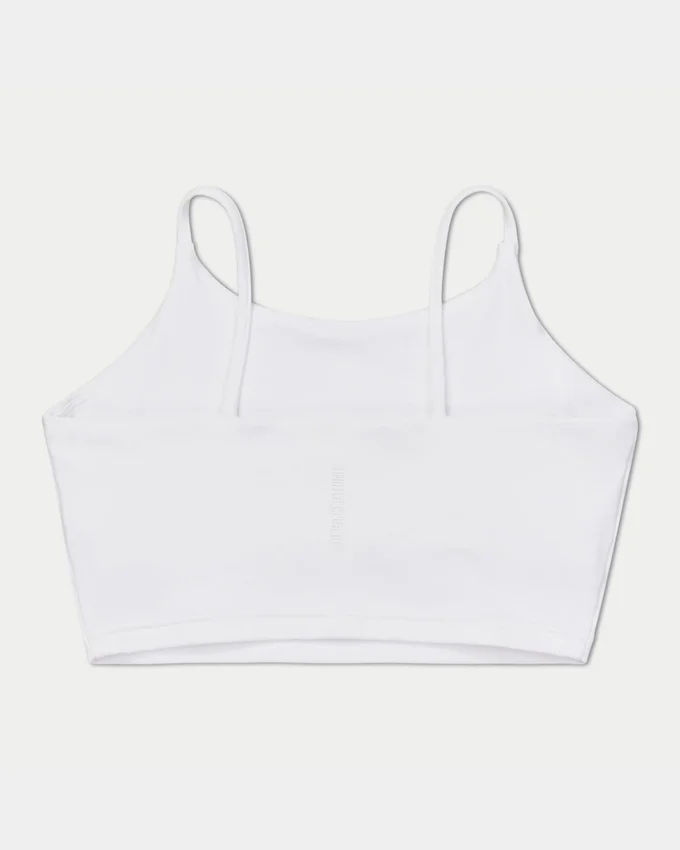 Womens essential crop top – white Womens essential crop top – white