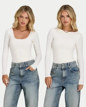 Womens essential dual wear long sleeve top