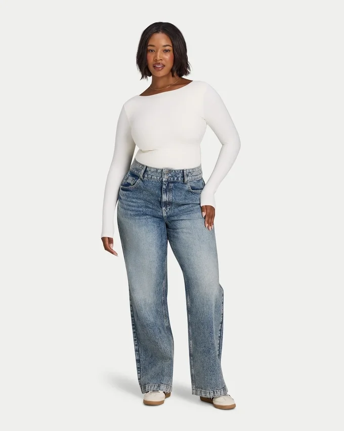 Womens essential dual wear long sleeve top Womens essential dual wear long sleeve top