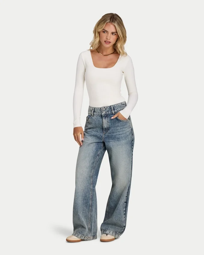 Womens essential dual wear long sleeve top Womens essential dual wear long sleeve top