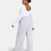 Womens essentials dual wear long sleeve top – white