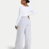 Womens essentials dual wear long sleeve top – white
