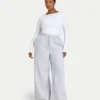 Womens essentials dual wear long sleeve top – white