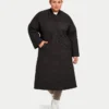 Womens longline puffer jacket – black Womens longline puffer jacket – black