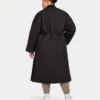 Womens longline puffer jacket – black Womens longline puffer jacket – black