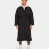 Womens longline puffer jacket – black Womens longline puffer jacket – black