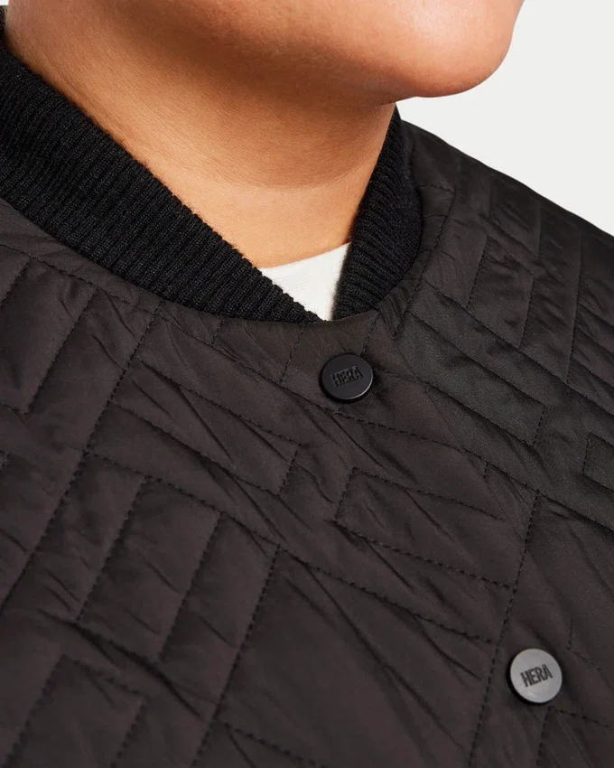 Womens longline puffer jacket – black Womens longline puffer jacket – black