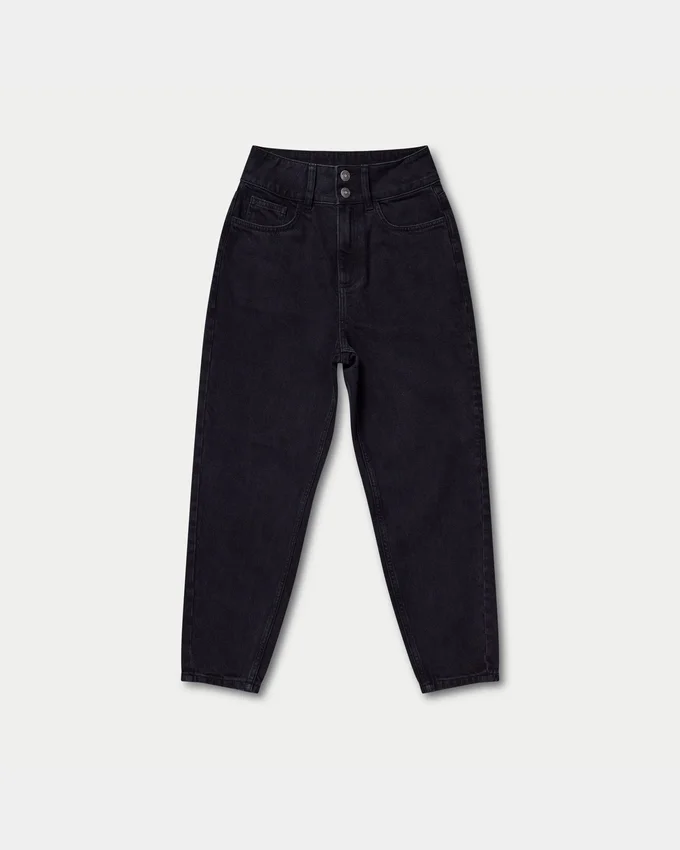 Womens mom jean – washed black Womens mom jean – washed black