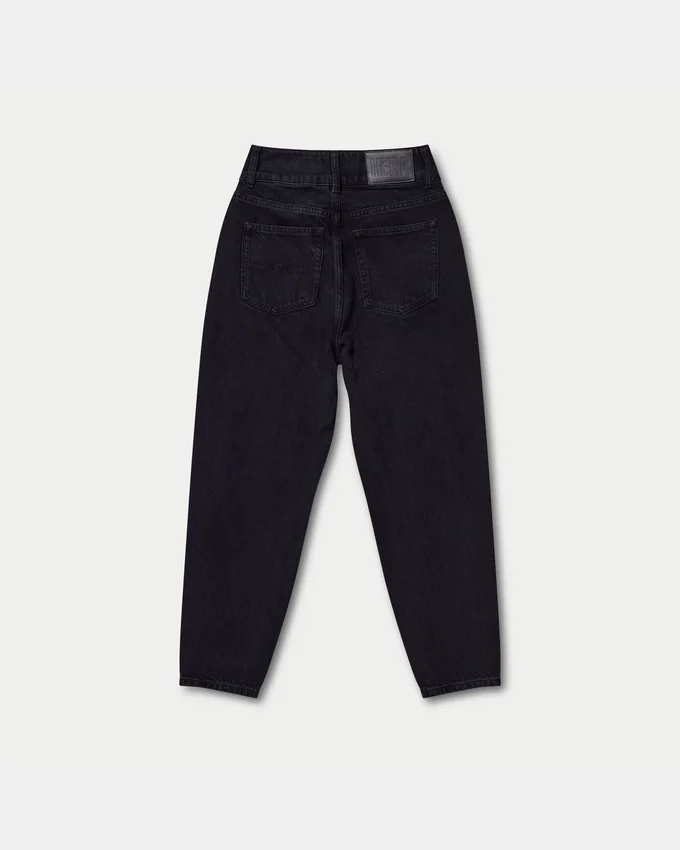 Womens mom jean – washed black Womens mom jean – washed black