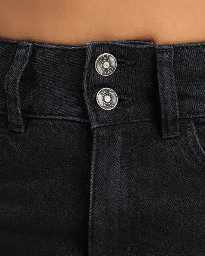 Womens mom jean – washed black Womens mom jean – washed black