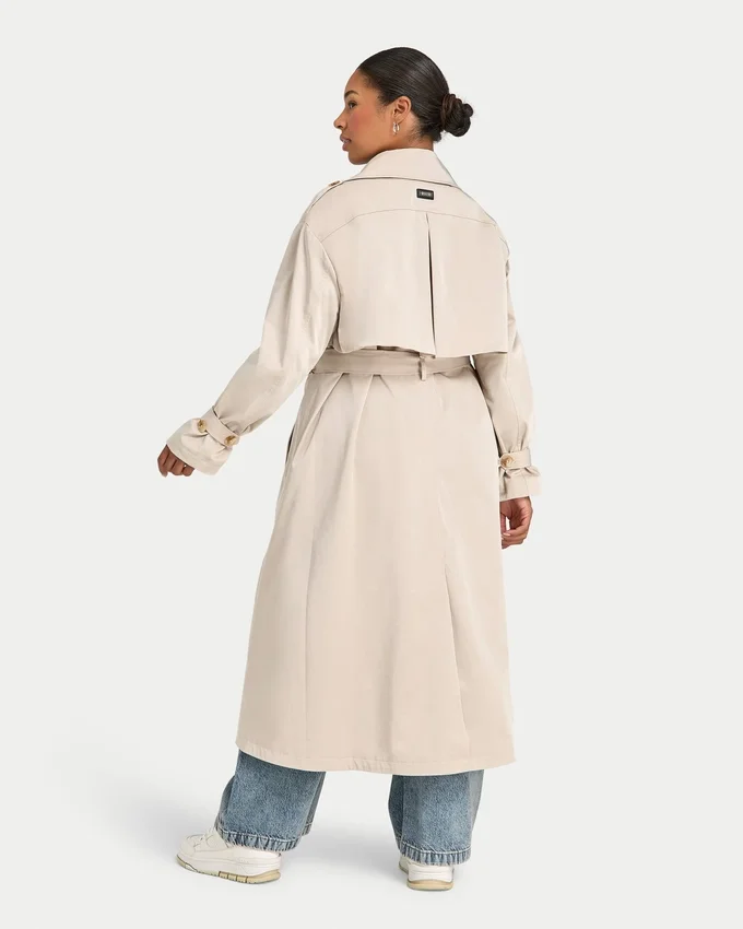 Womens oversized trench coat – safari Womens oversized trench coat – safari