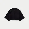 Womens resort crop shirt – black
