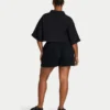 Womens resort crop shirt – black