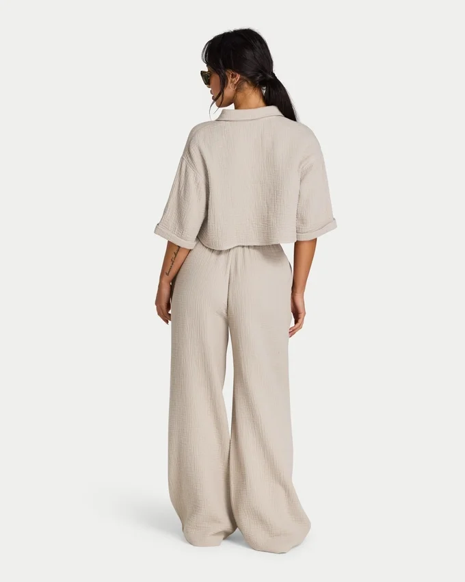 Womens resort cropped shirt Womens resort cropped shirt