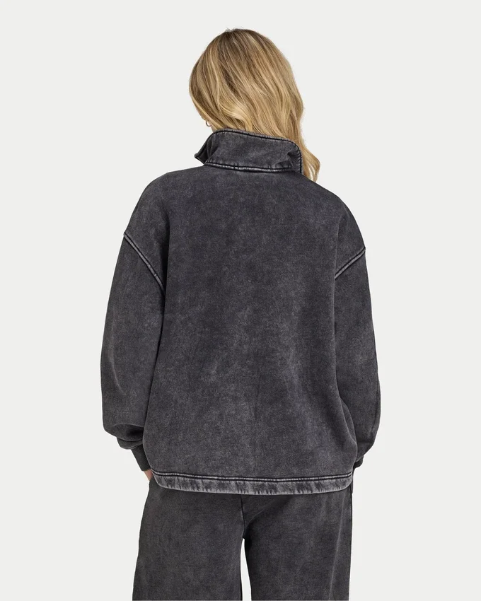 Womens signature washed oversized 1/4 zip sweatshirt Womens signature washed oversized 1/4 zip sweatshirt