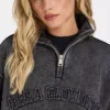 Womens signature washed oversized 1/4 zip sweatshirt Womens signature washed oversized 1/4 zip sweatshirt
