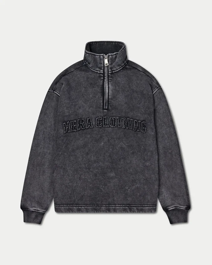 Womens signature washed oversized 1/4 zip sweatshirt Womens signature washed oversized 1/4 zip sweatshirt