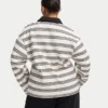 Womens striped rugby polo shirt