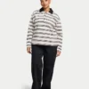 Womens striped rugby polo shirt