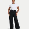Womens wide leg denim jean – black Womens wide leg denim jean – black