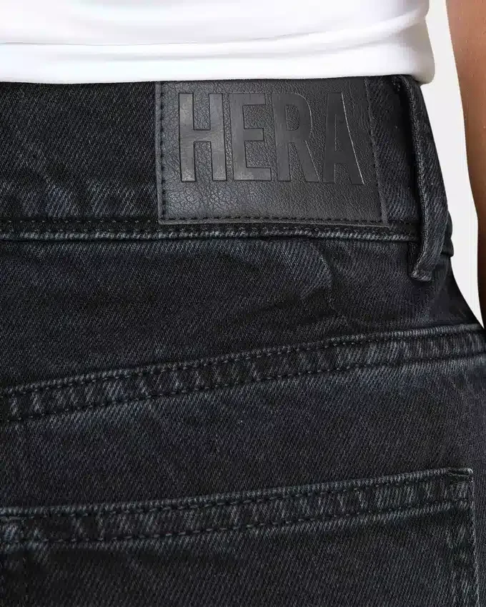 Womens wide leg denim jean – black Womens wide leg denim jean – black