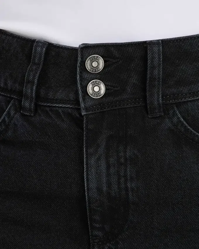 Womens wide leg denim jean – black Womens wide leg denim jean – black