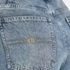 Womens wide leg denim jean – mid wash