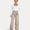 Womens wide leg denim jean – stone Womens wide leg denim jean – stone