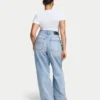 Womens wide leg jean – light blue