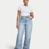 Womens wide leg jean – light blue